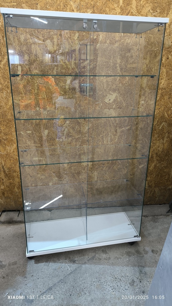 Vitrine 2 portes 100x40x180cm