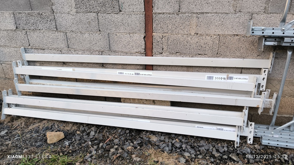 Rack à palettes 8.10 x p1.00 x h5.10m