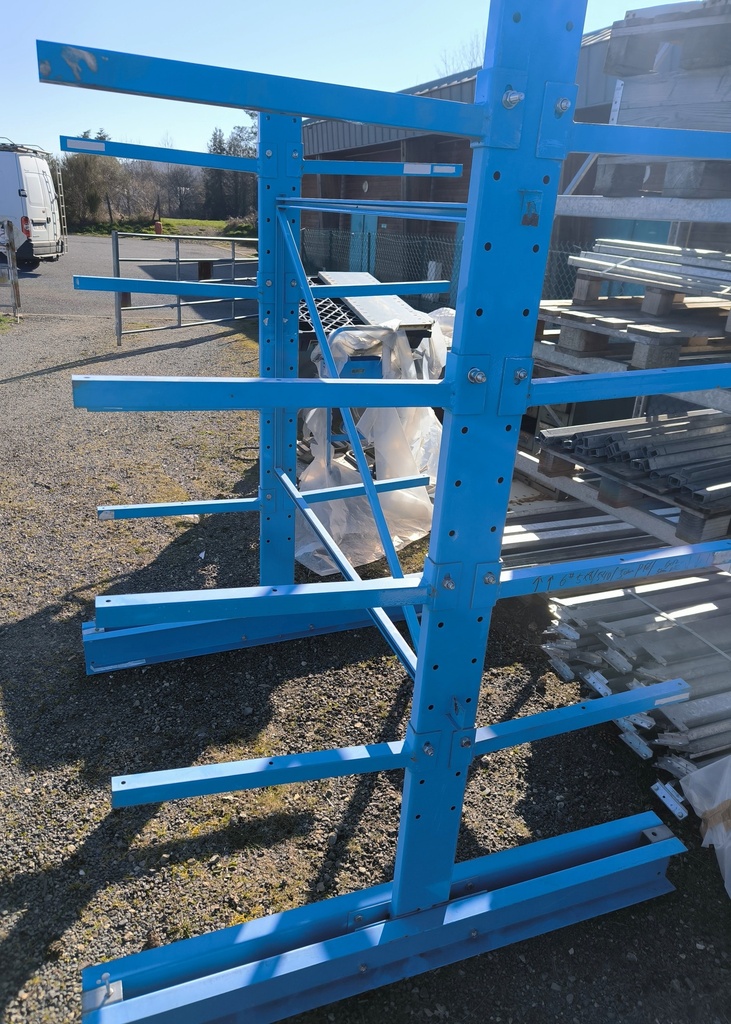 Cantilever/rack d'atelier bleu