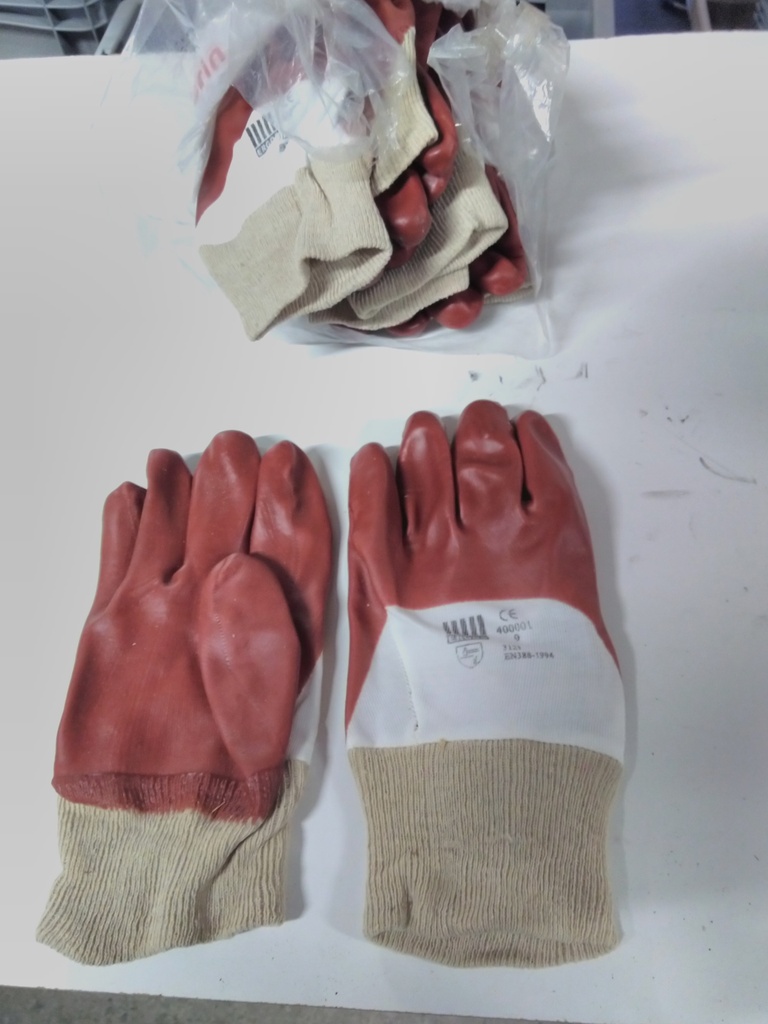 Gants étanches orange/blanc T9