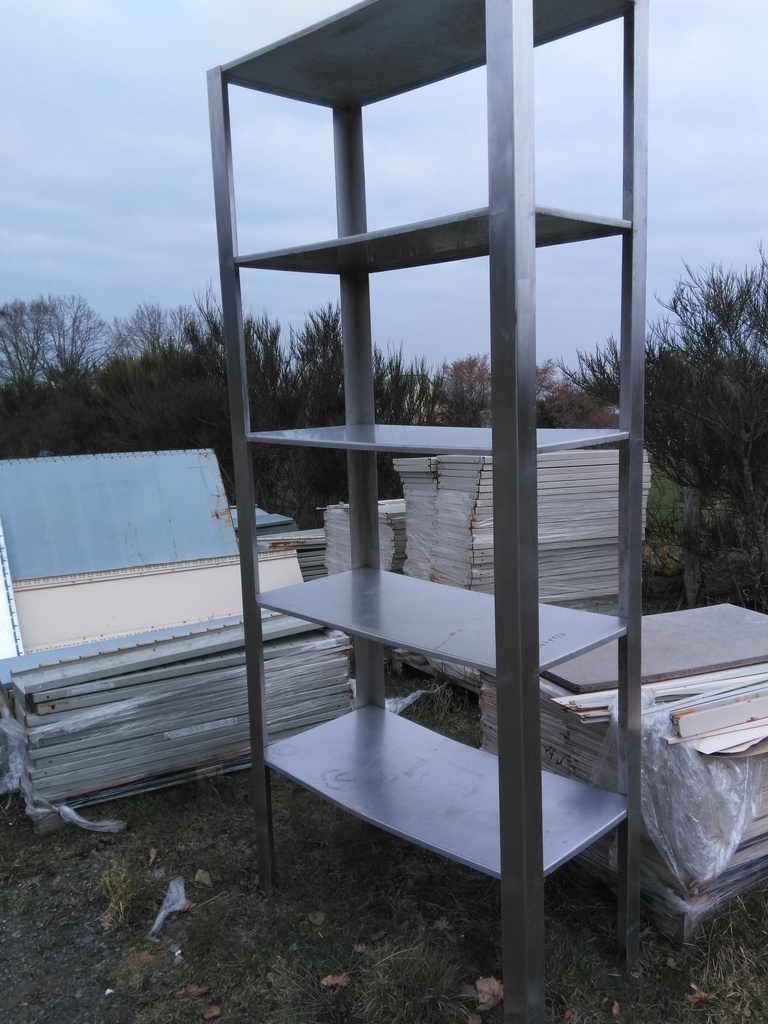Etagère inox 97x47x227cm (lxpxh)