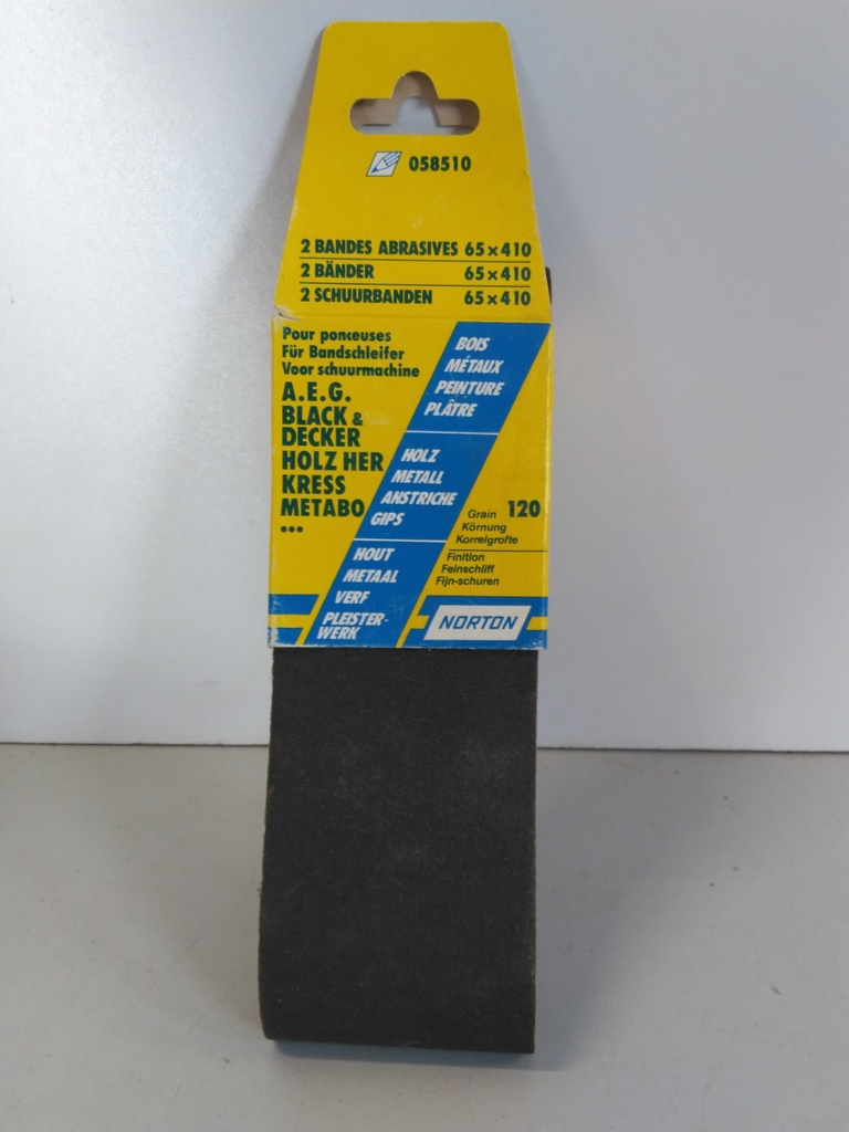 Bandes abrasives 65x410 grains 120