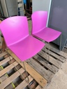 Paire de chaises design rose