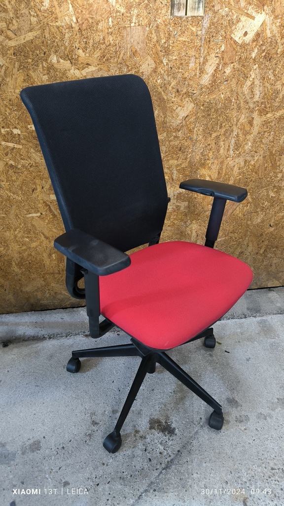 Fauteuil direction rouge/noir n°20