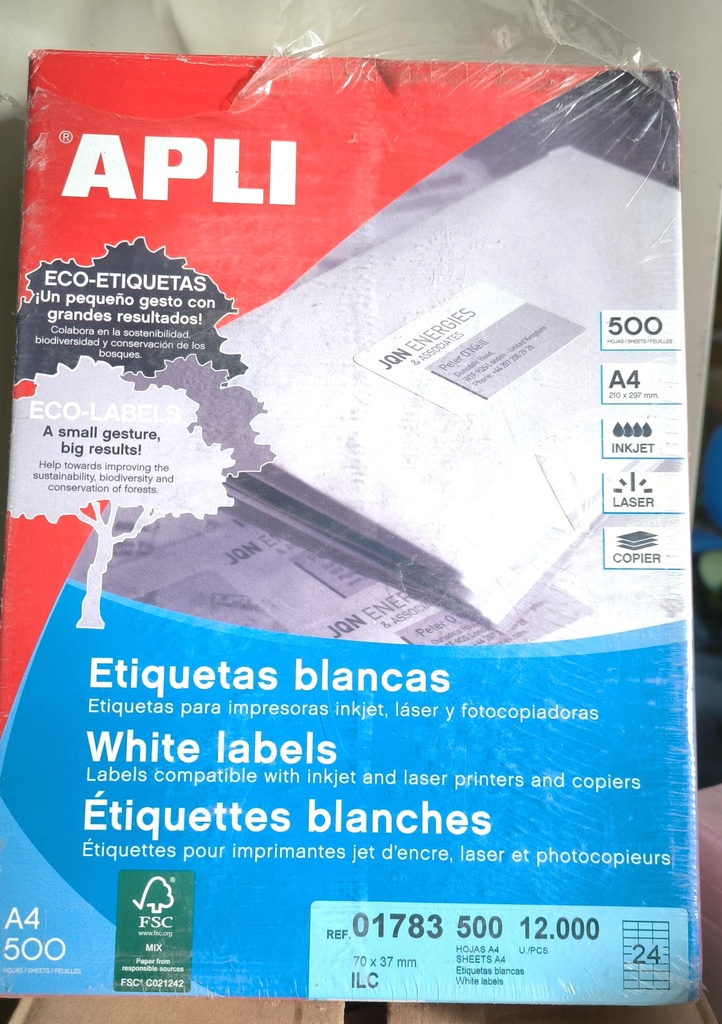 500 Etiquettes autocollantes pour enveloppe
