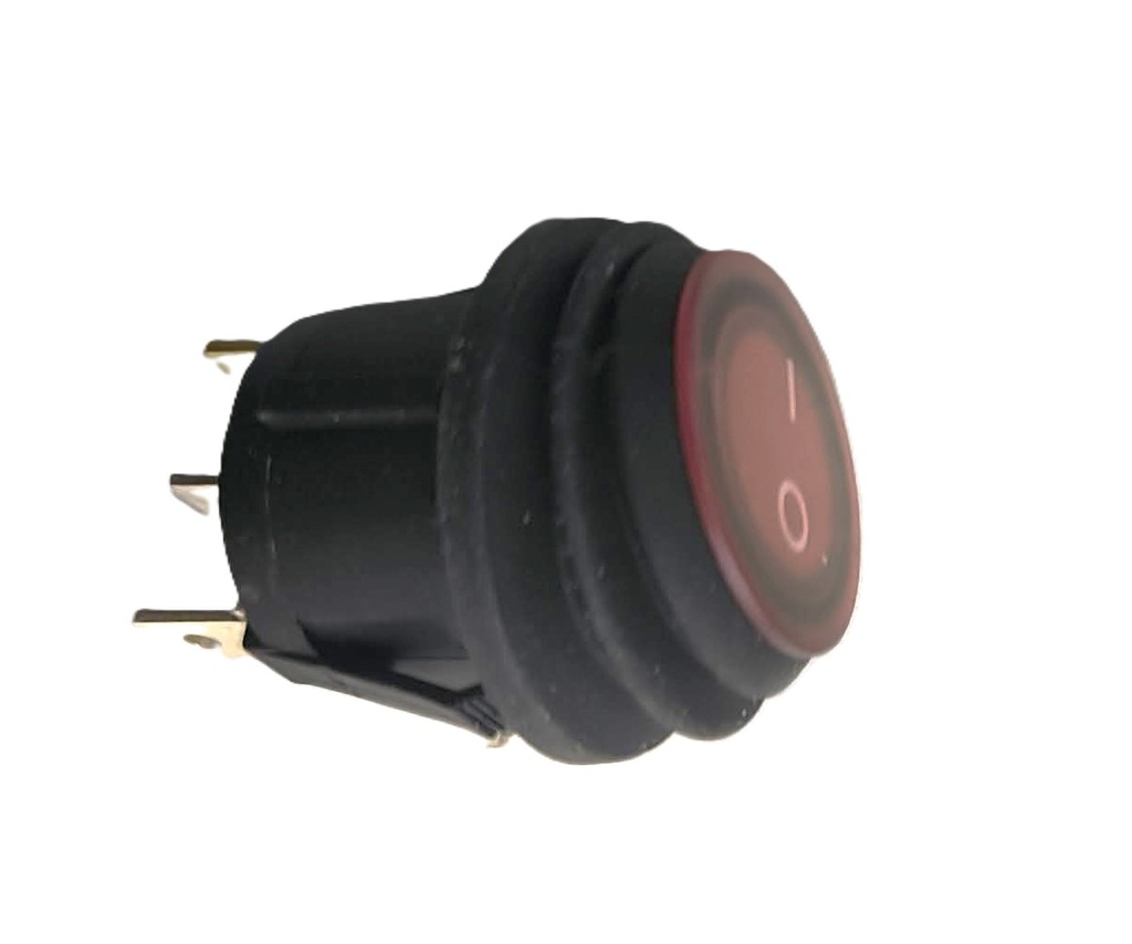 Interrupteur on/off rond rouge