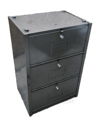 [Z4] Meuble 3 clapets gris vintage