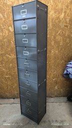 [Z2] Meuble colonne à clapets 85 gris vintage
