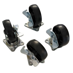 [Z6] 4 Roulettes tournantes/droites neuves