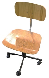 [Z4] Fauteuil bois vintage sur roulettes